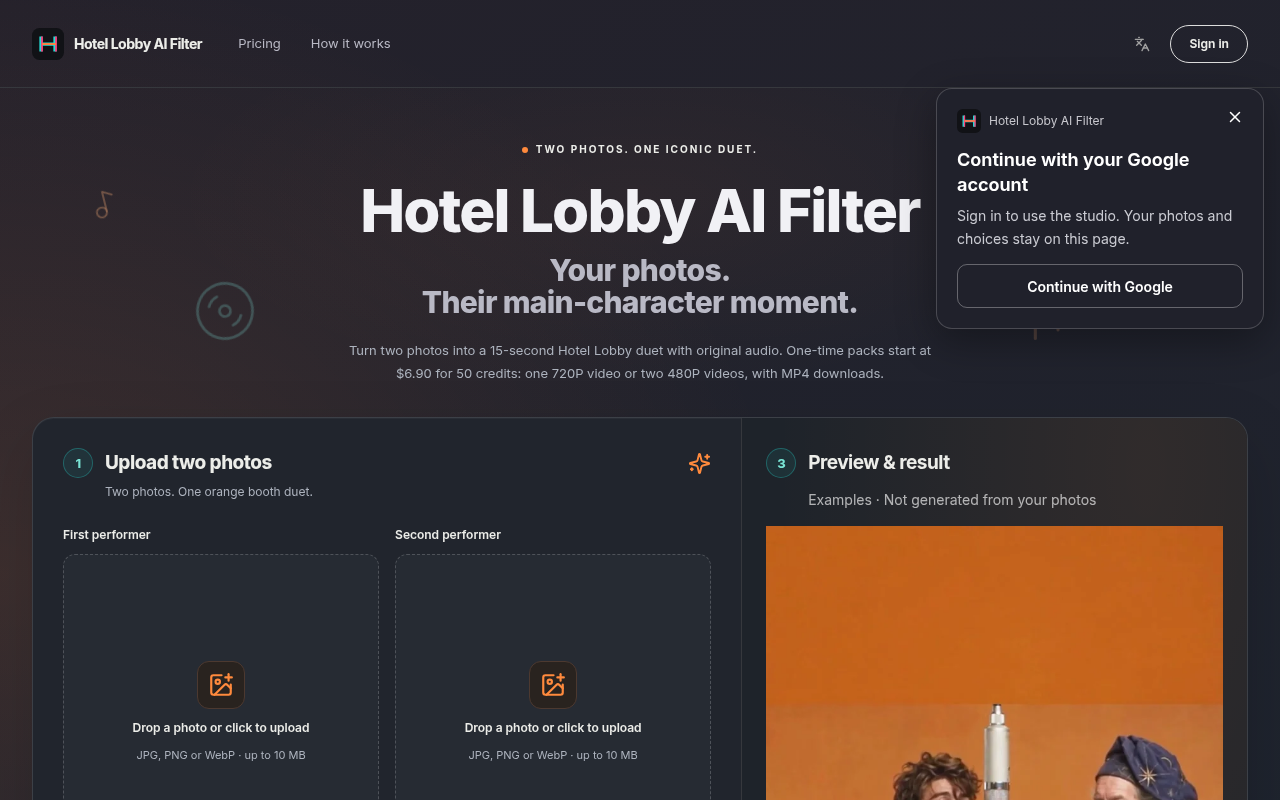 Hotel Lobby AI Filter截图