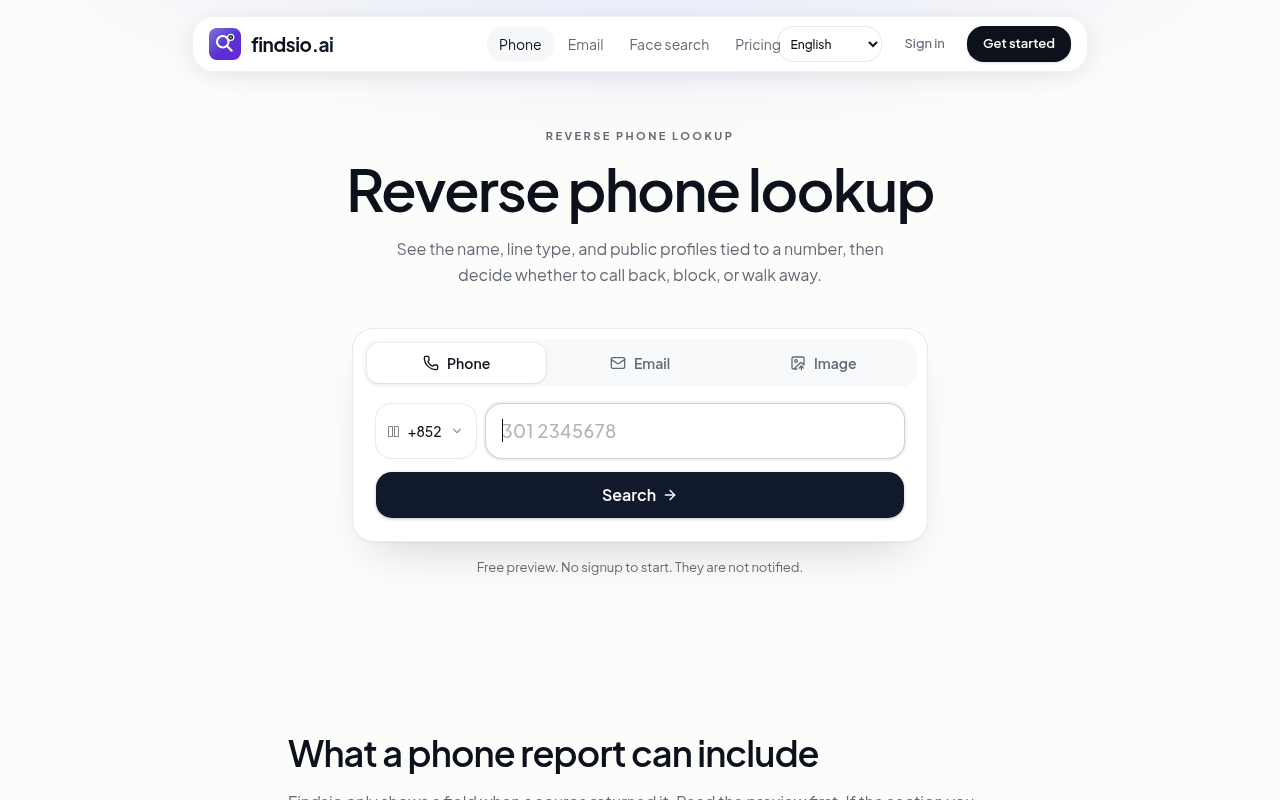 Findsio - Reverse Phone Number Lookup截图