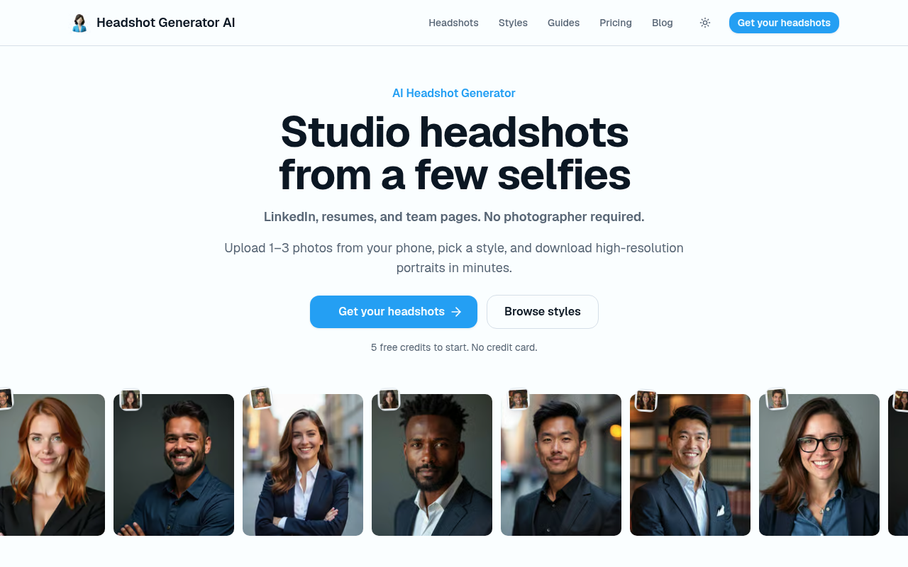 Headshot Generator AI截图