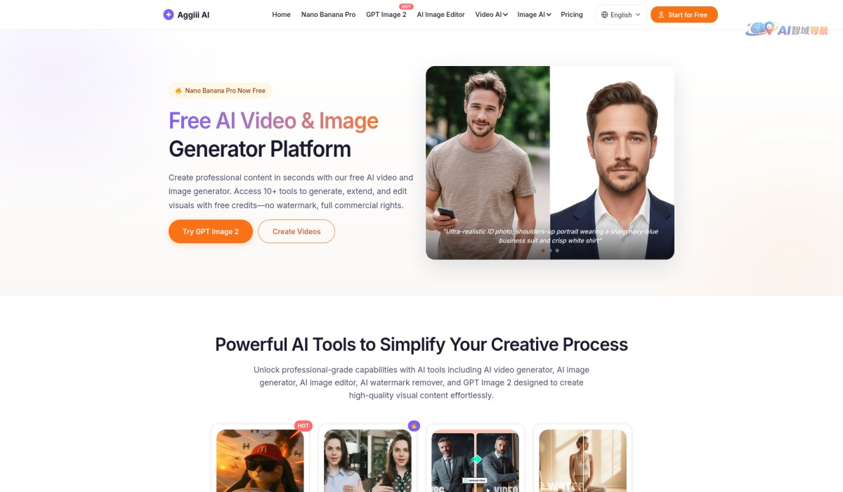Aggiii AI - AI Video & Image Generator All-in-One Platform截图