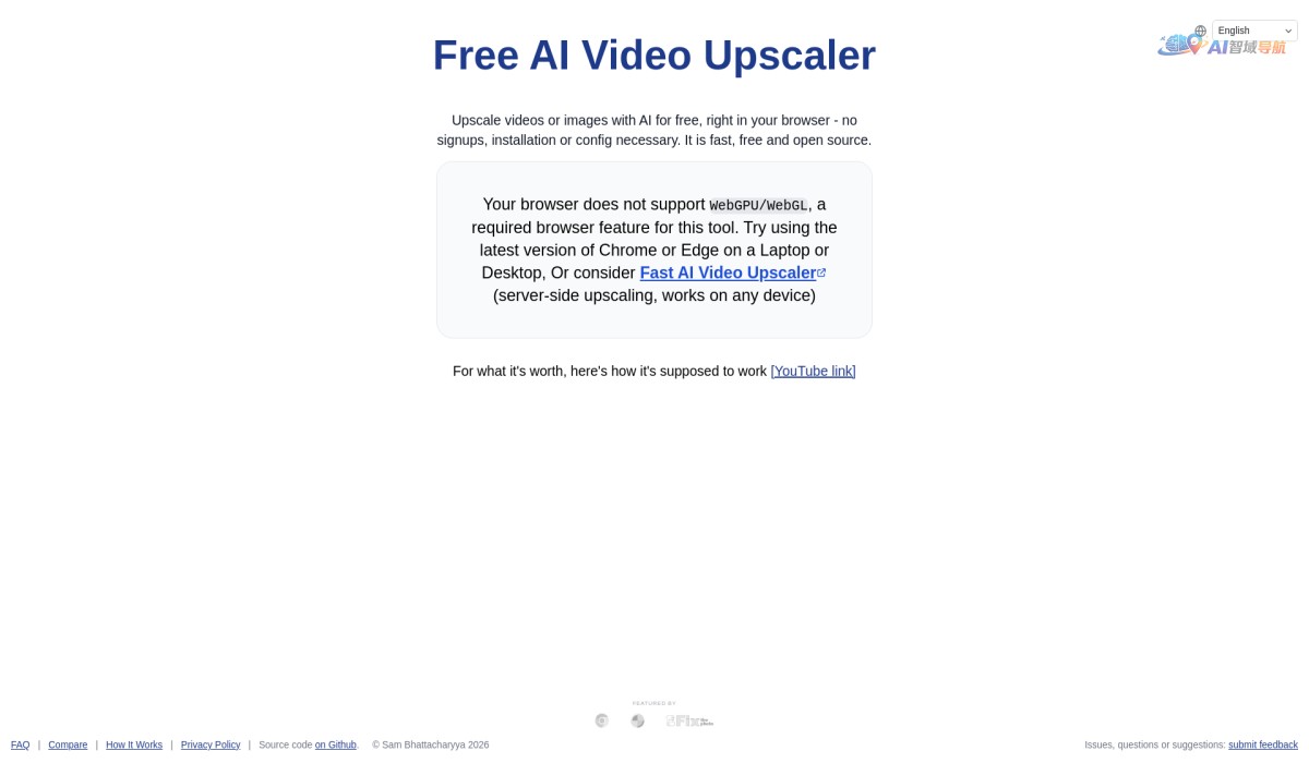 Free AI Video Upscaler截图