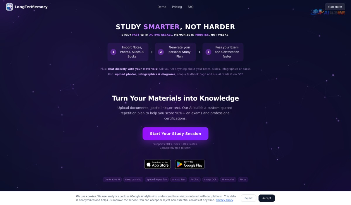LongTerMemory AI Study tool截图