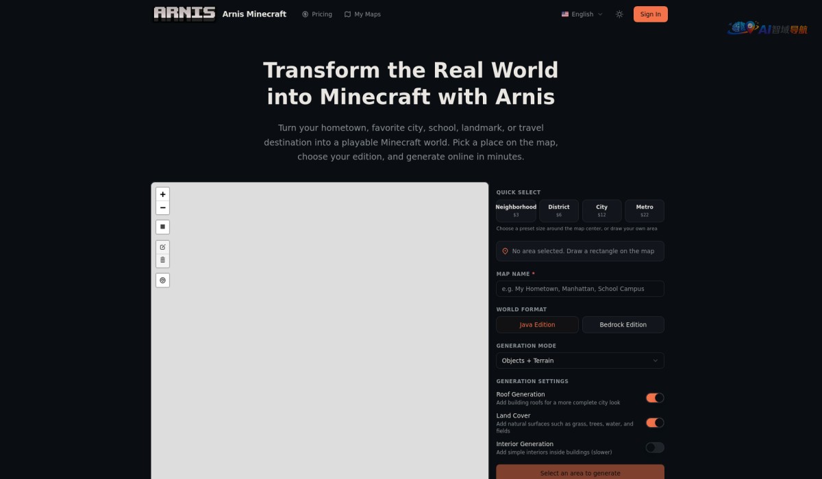 Arnis Minecraft截图