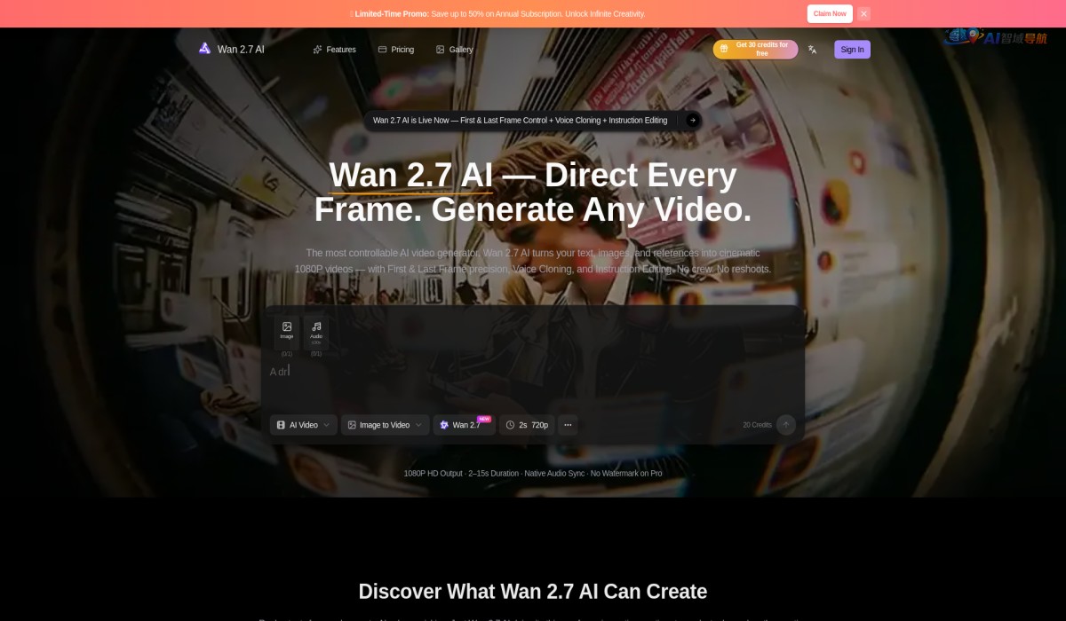 Wan 2.7 - AI Generator & Editor截图