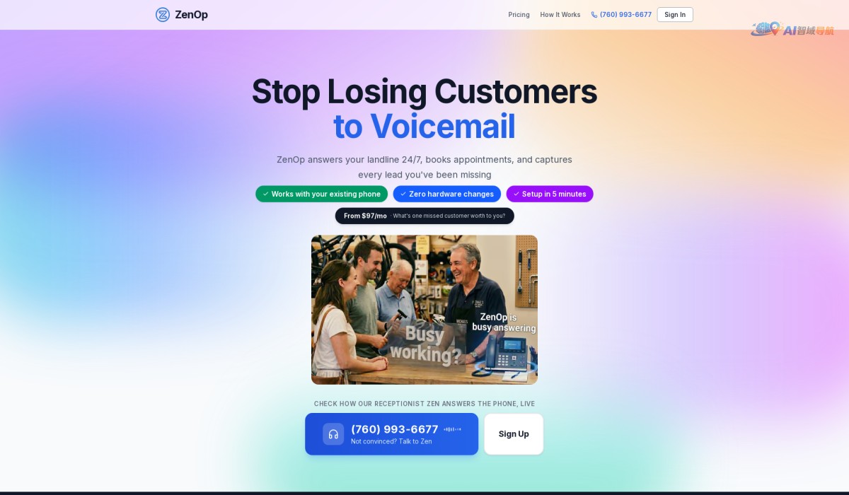 ZenOp Ai Receptionist截图