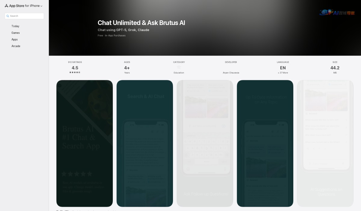 Chat Unlimited & Ask Brutus AI截图