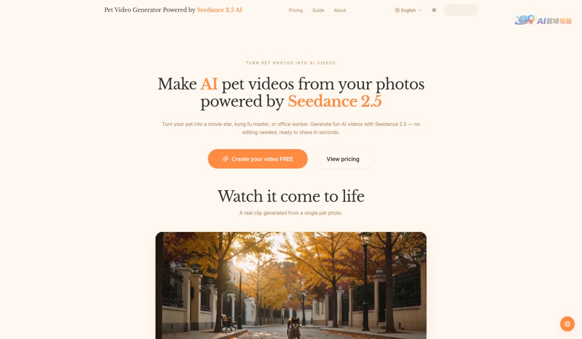 AI Pet Video Generator Powered by Seedance