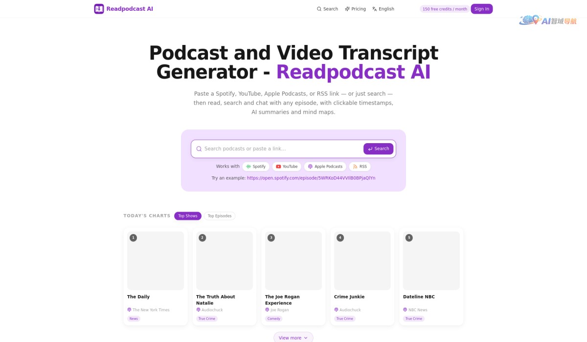 Readpodcast AI截图
