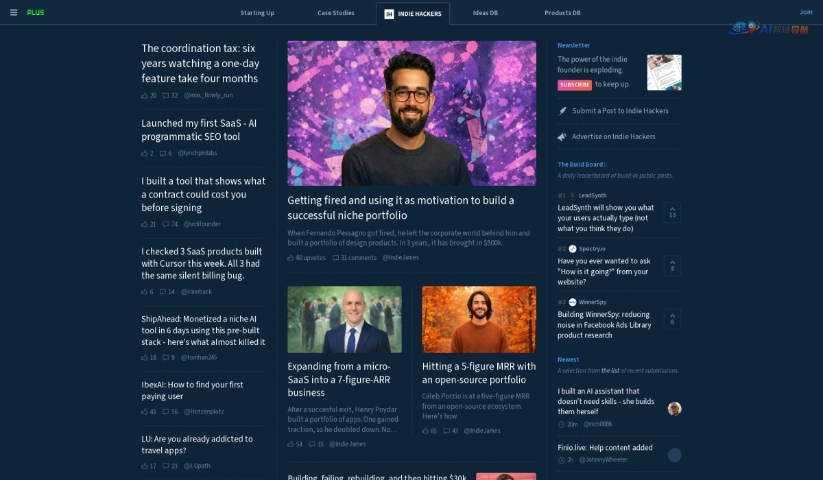 IndieHackers截图