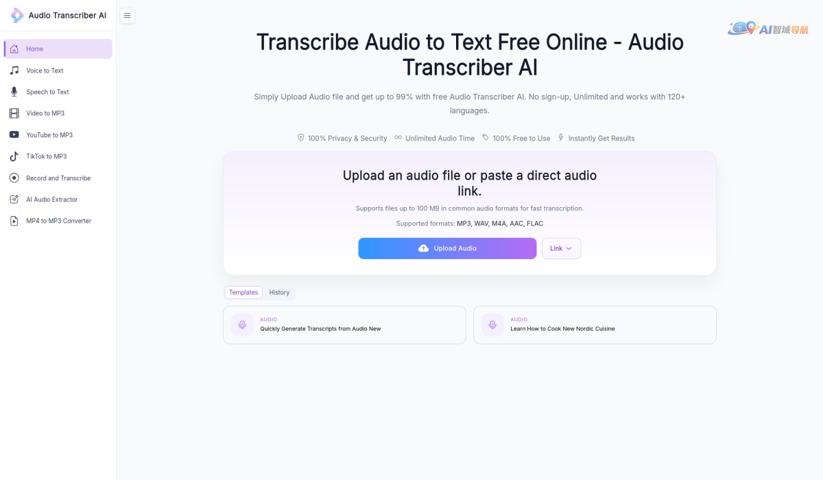 Audio Transcriber AI: Transcribe Audio to Text Free截图