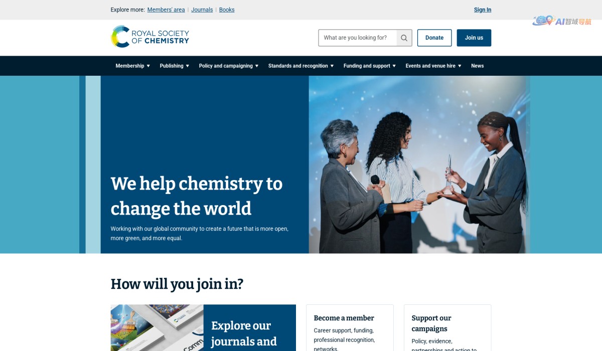 英国皇家化学会截图