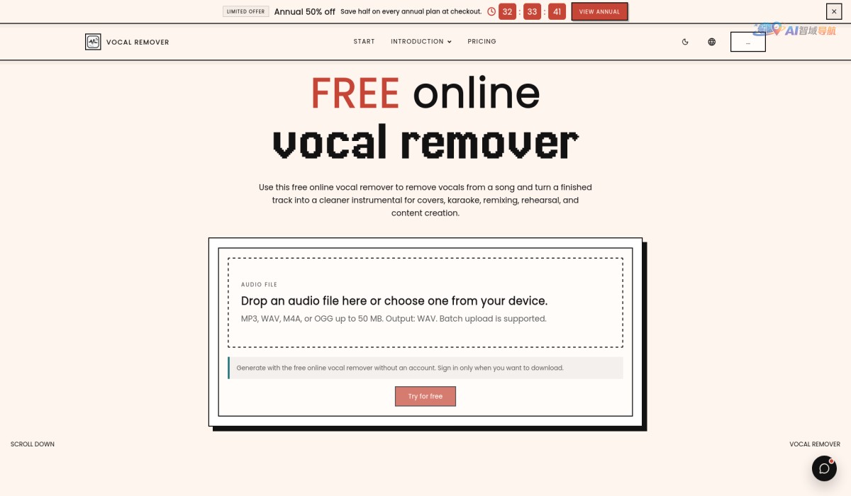 Online Vocal Remover截图