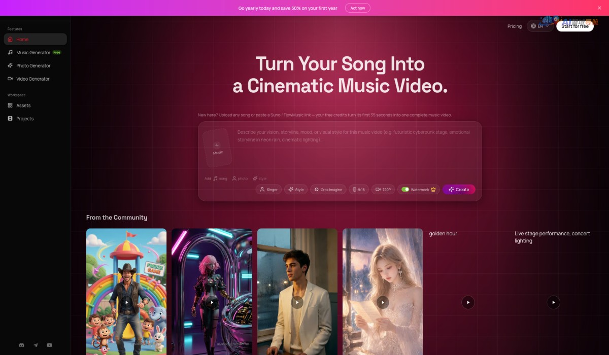 AI Music Video Generator截图