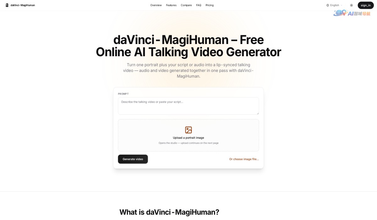 DaVinci MagiHuman截图