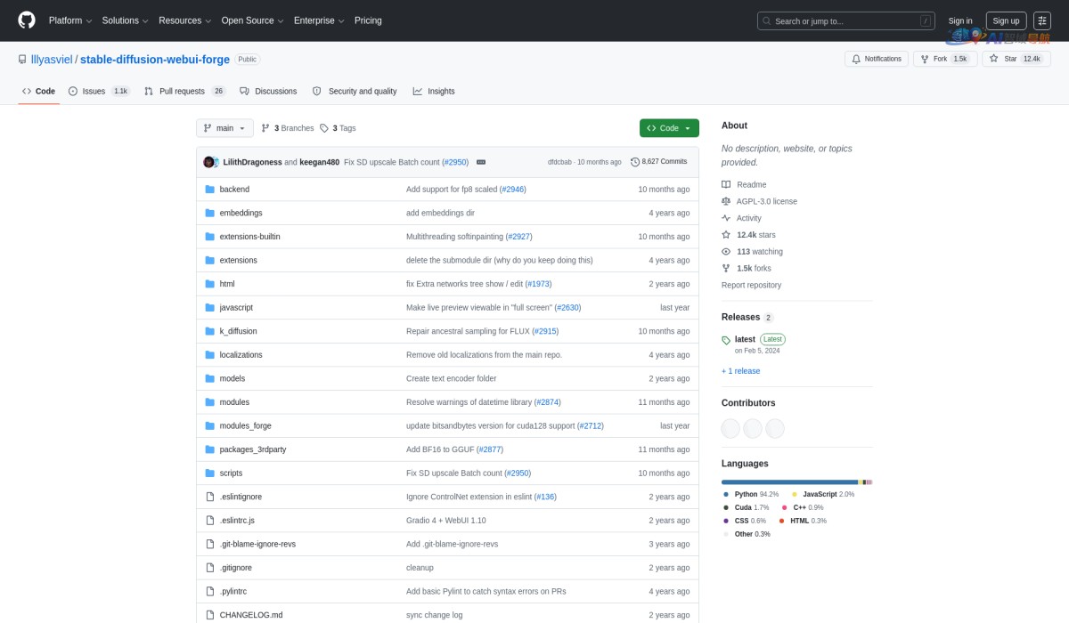 Stable Diffusion WebUI Forge截图