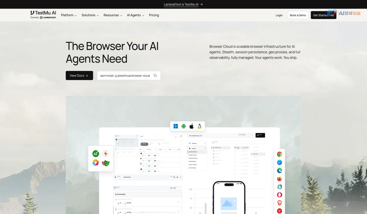 Browser Cloud By TestMu AI截图