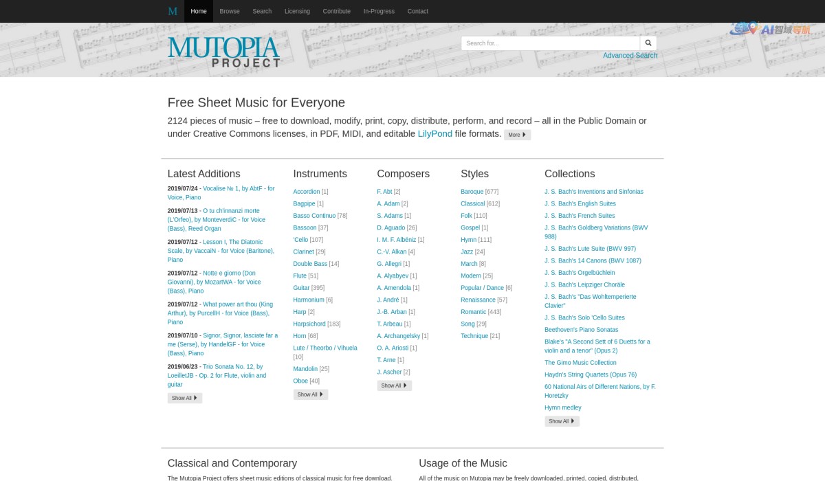 Mutopiaproject截图