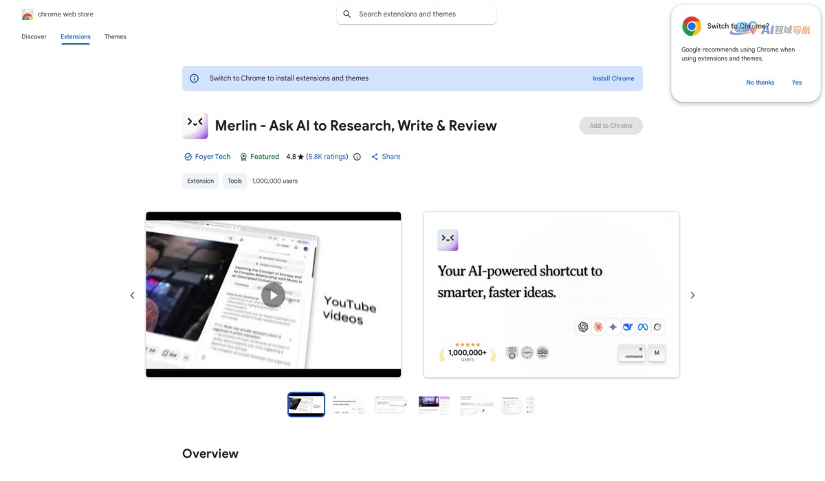 Chat with Merlin AI assistant powered by GPT4截图