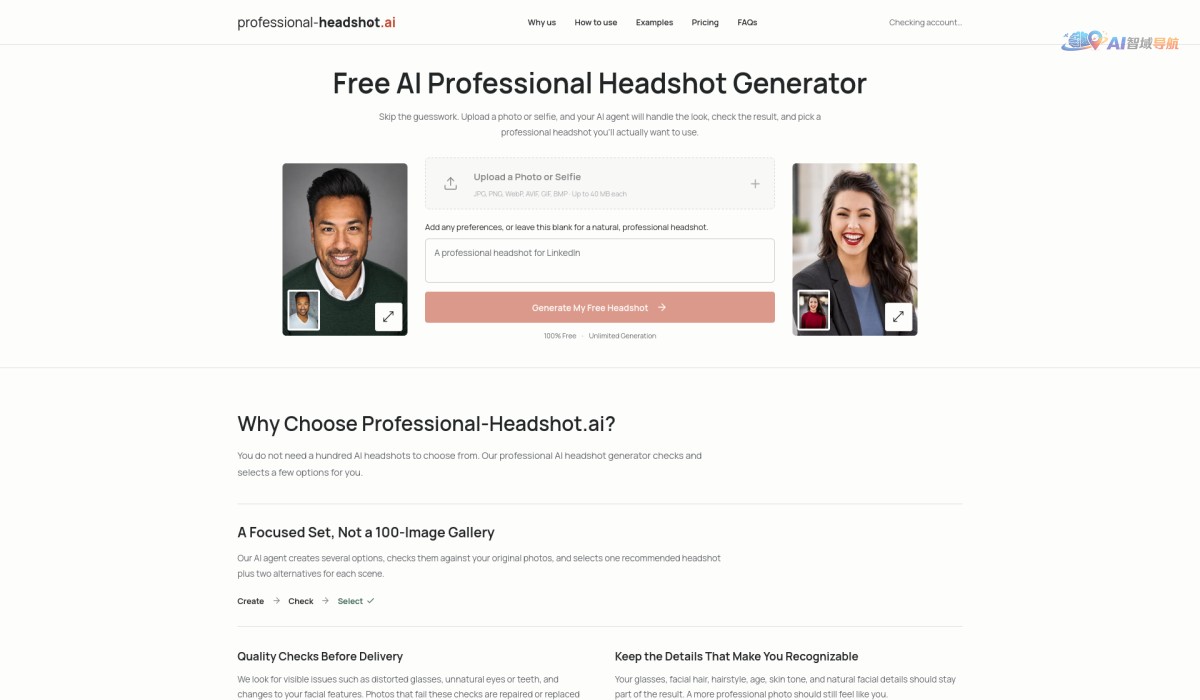 Professional Headshot Generator截图