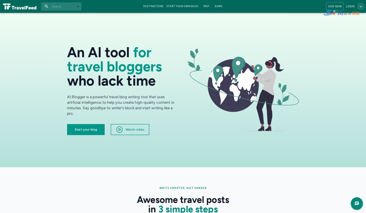 TravelFeed AI Blogger截图
