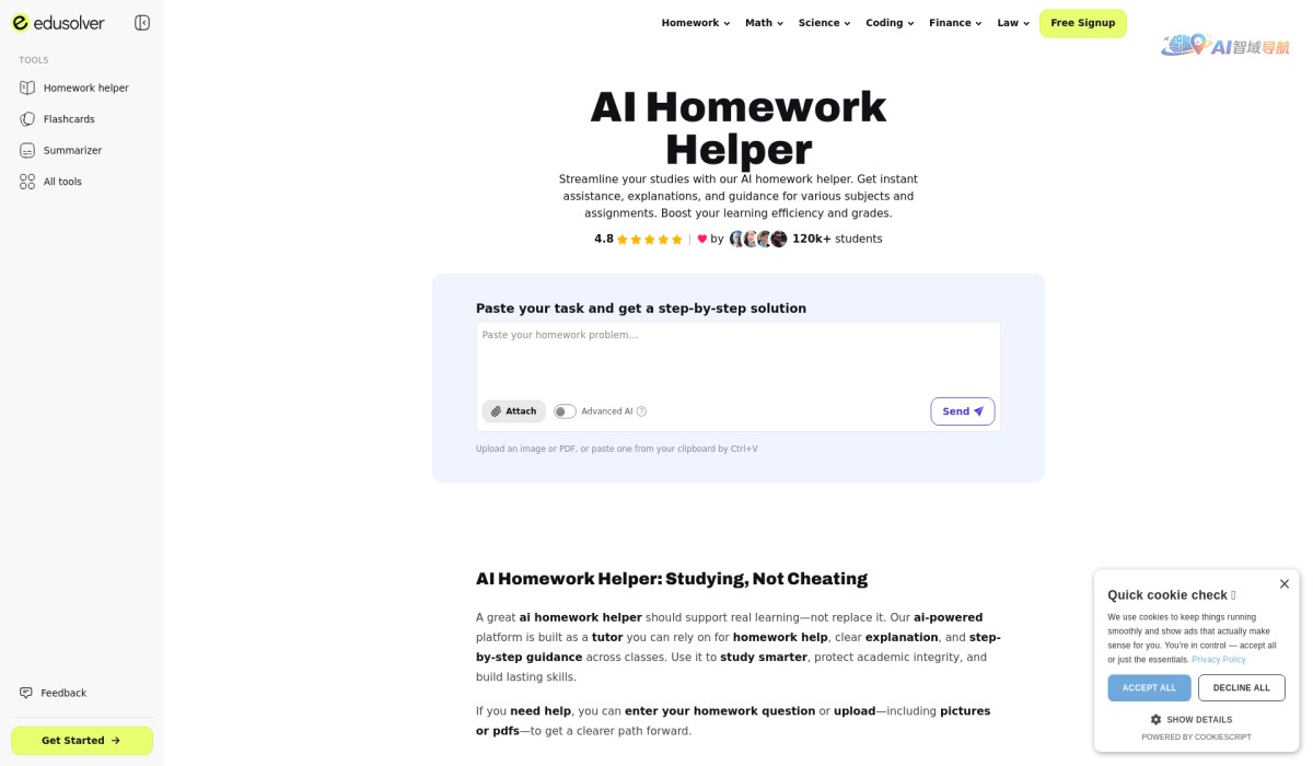EduSolver: AI Homework Helper & Solver for Any Subject截图