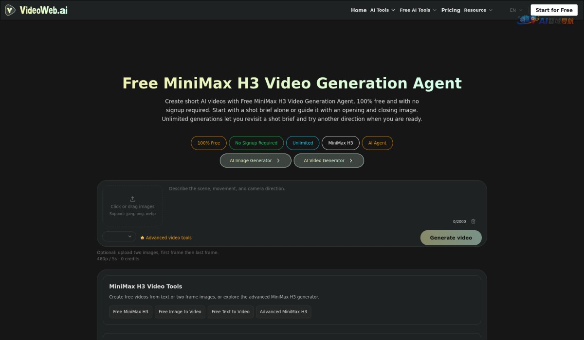 Free MiniMax H3 Video AI截图
