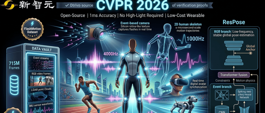 1毫秒级，最快的人体动作捕捉服，开源715万帧数据集