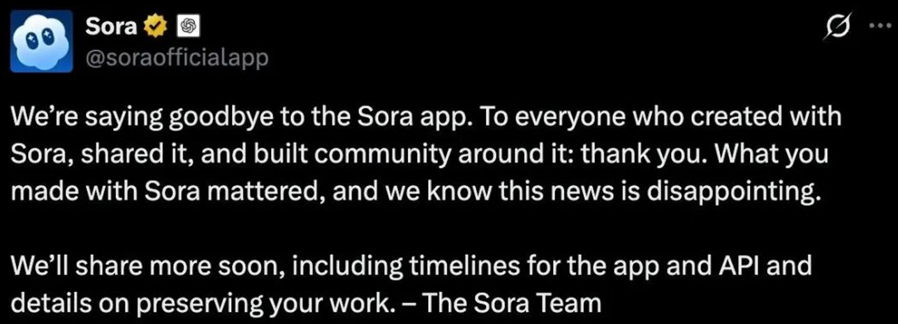 OpenAI 挥刀 Sora，不只是止损