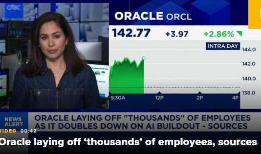 甲骨文凌晨六点通知员工裁员 数千人一觉醒来工作没了