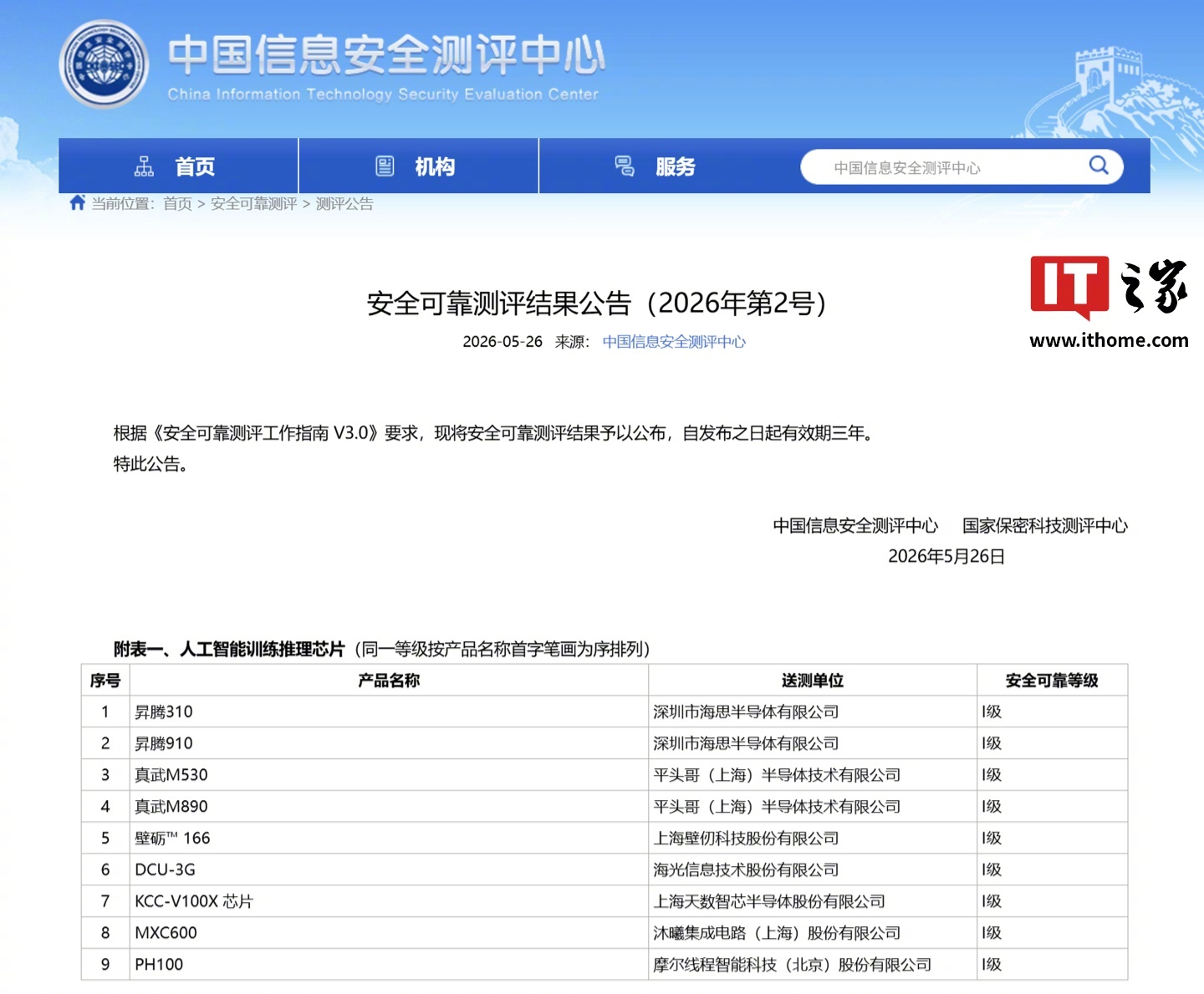 首个被纳入的 AI 训练推理芯片，摩尔线程 MTT S5000（PH100 芯片）通过国家《安全可靠测评》