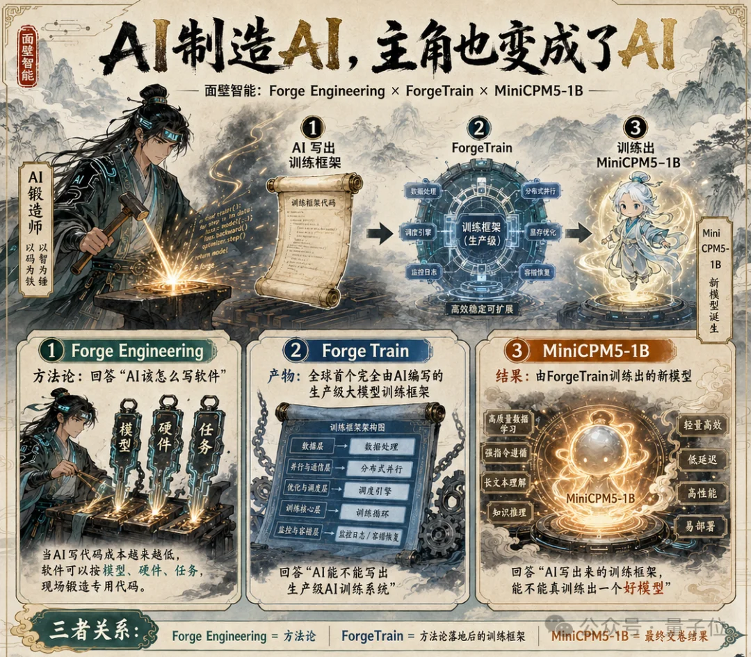 AI 制造 AI：面壁智能开源全球首个完全由 AI 编写的生产级训练框架 ForgeTrain