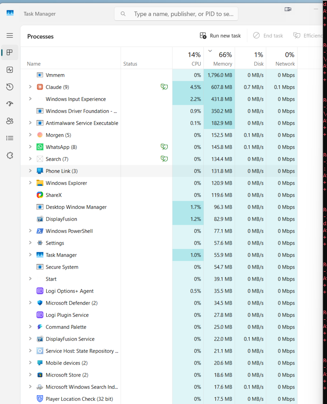 用户反馈 Win10/Win11 版 Claude Desktop 内存占用问题，每次启动拉起 1.8GB 虚拟机