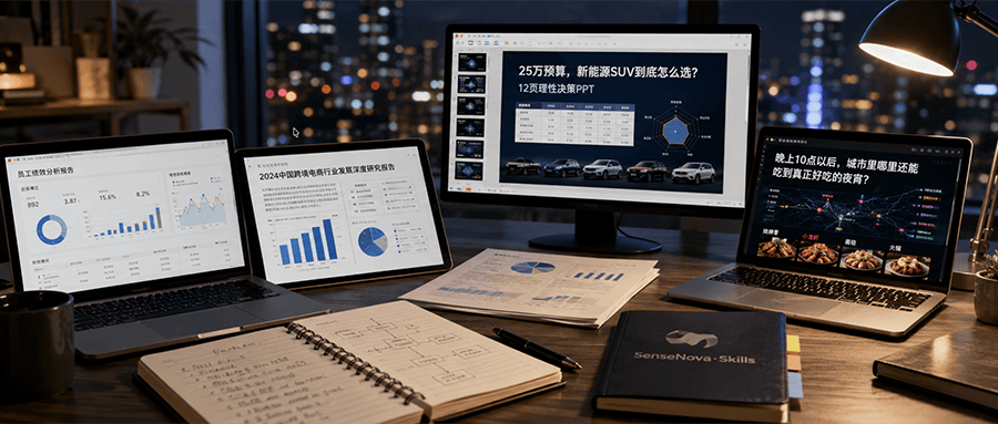 商汤SenseNova-Skills来了，全套办公技能：精美PPT直接交付