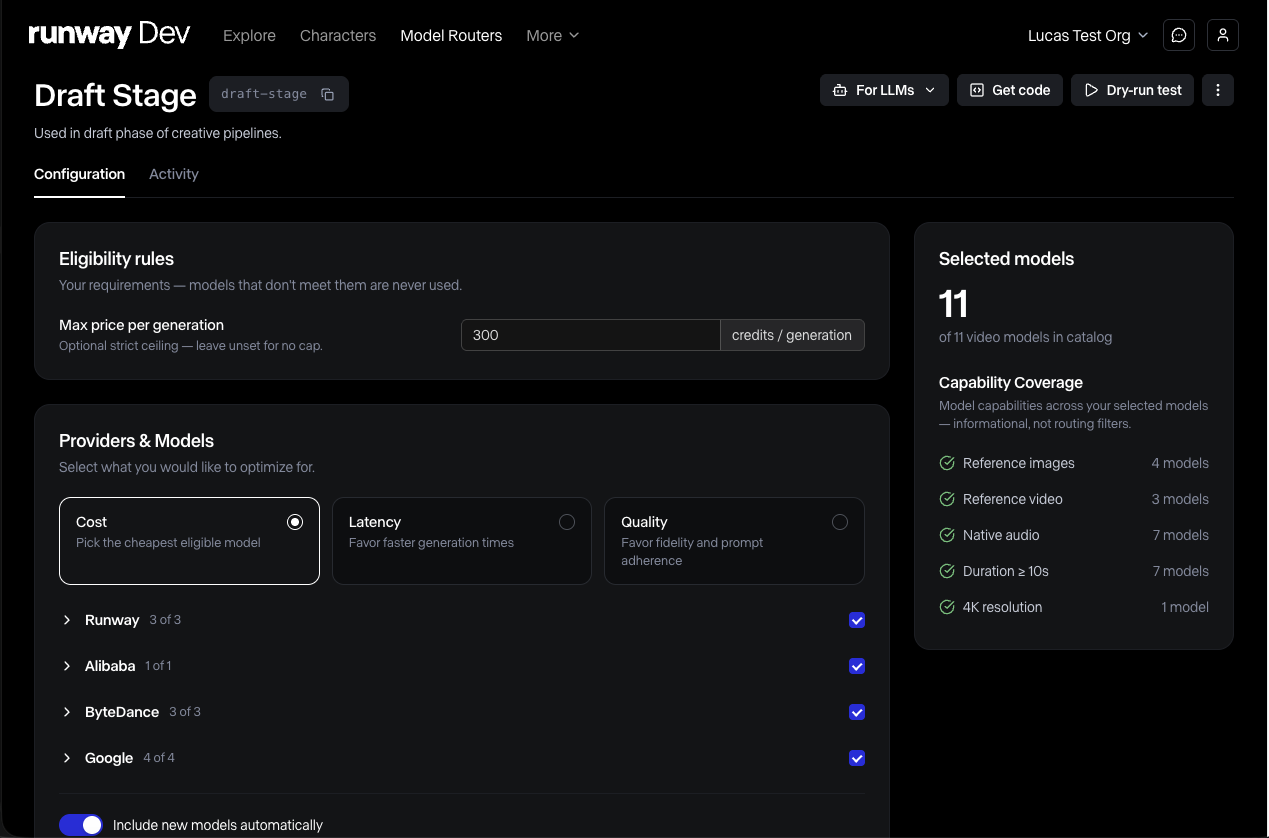 Runway Media Router 上线：根据场景切换 AI 模型，帮你省 Token