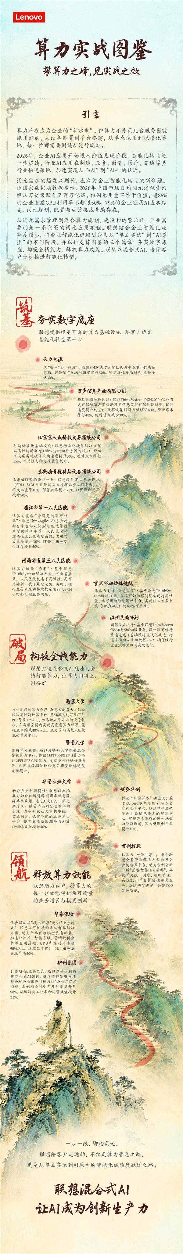 联想发布《算力实战图鉴》,混合式AI释放算力每一分效能