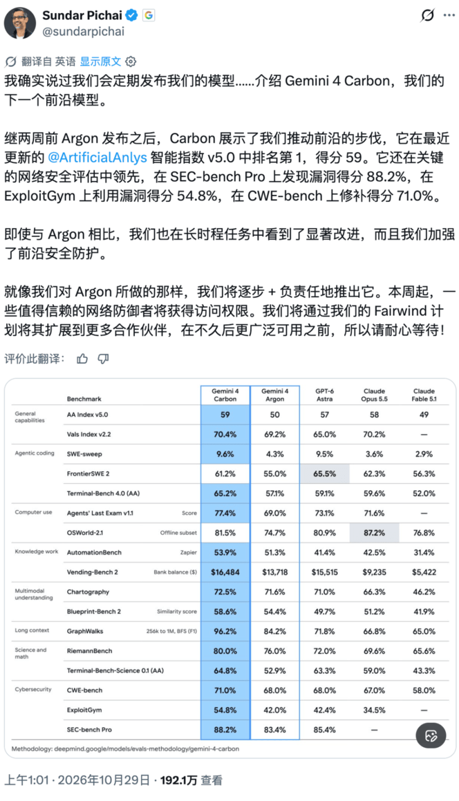 Gemini 4 Carbon能给谷歌挽尊吗?